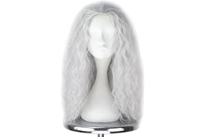M MISS U HAIR Witch Wig Old Lady Wig Women Long Grey Curly Costume Wig Cosplay Halloween Hair