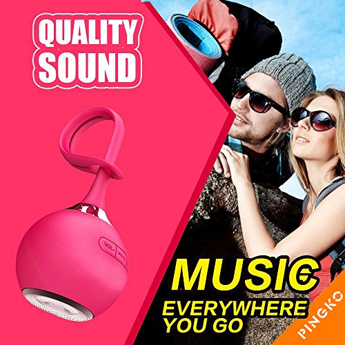 PINGKO Sport Speakers Ultra Portable Wireless Speaker for Outdoor Sports Travel Bicycle Cycling-Pink