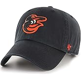 47 Brand MLB Team Color Home Primary Logo Clean Up Adjustable Baseball Cap Hat, Adult One Size Fits All