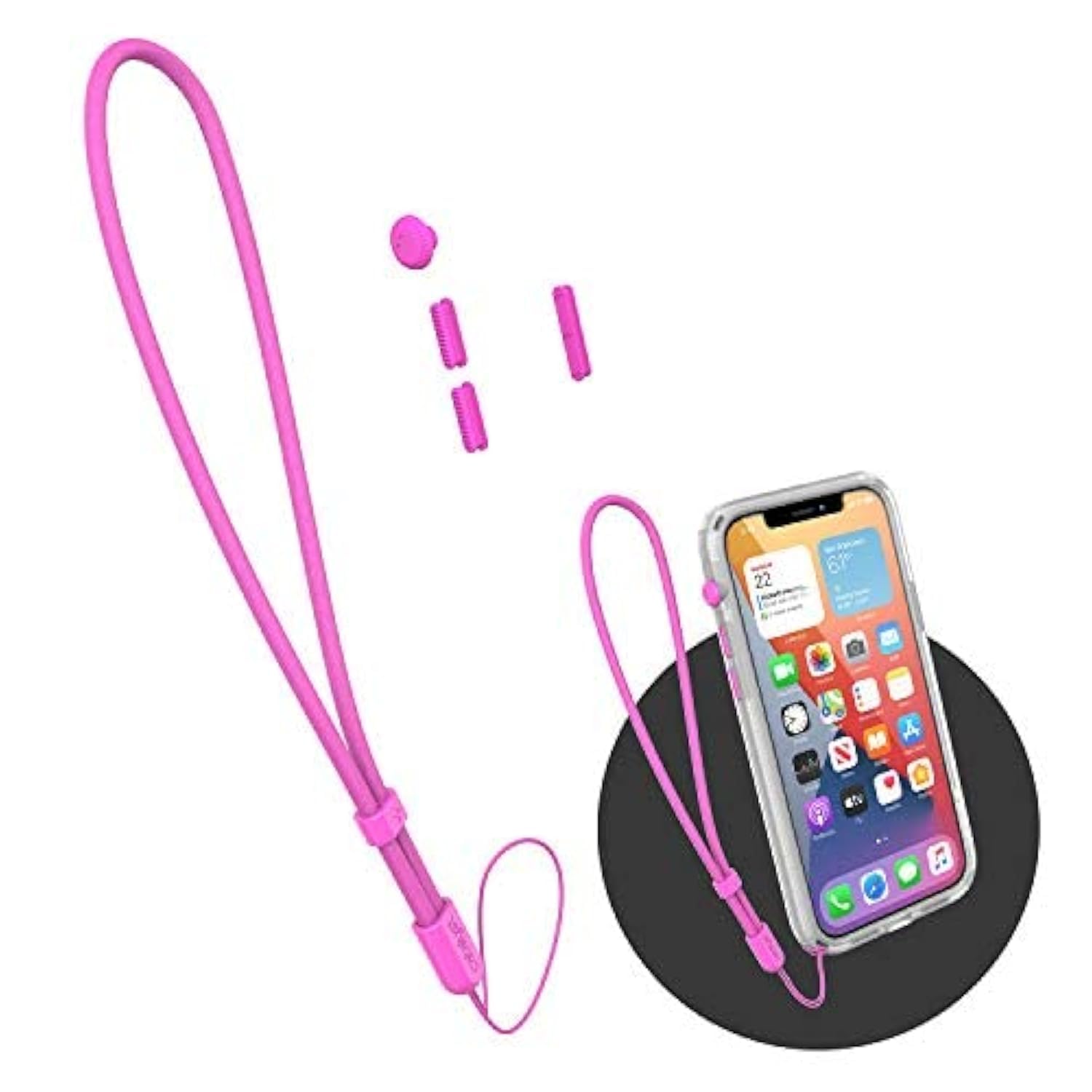 Catalyst The Essential Crux Accessory Cases (Buttons & Wrist Lanyard) - Neon Pink — image 1