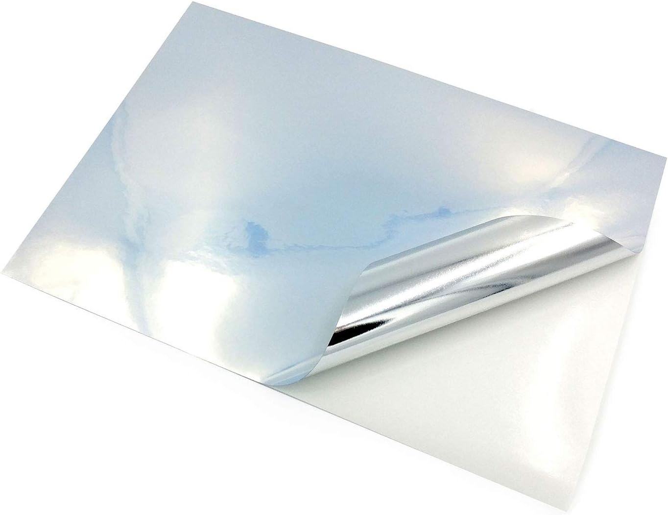 Evergreen Goods™ 50 Sheets A4 Waterproof Glossy Metallic Pearlescent Silver Sticker Vinyl, A4 Sheets - Image 3