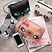 BMC Cute Animal Dog Puppy Face Purse for Girls Teens Women - 3 Detachable Straps for Casual Crossbody Bag, Clutch Wristlet, & Evening Shoulder Handbag - PU Faux Leather - Gray Pug Design