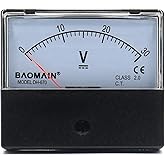 BAOMAIN DH-670 DC 0-30V Class 2.5 Analog Panel Volt Meter | DC 0-30V panel voltmeter for easy voltage testing. Class 2.5 accuracy with clear scale.