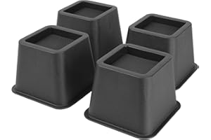 BTSD-home Bed Risers 3 inch Heavy Duty Furniture Risers for Dorm Sofa Couch Great for Under Bed Storage Set of 4