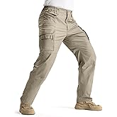 IGOLUMON Work Pants for Men Cargo Tactical Pants with 9 Pockets, Ripstop Lightweight Stretch Outdoor Hiking Pants