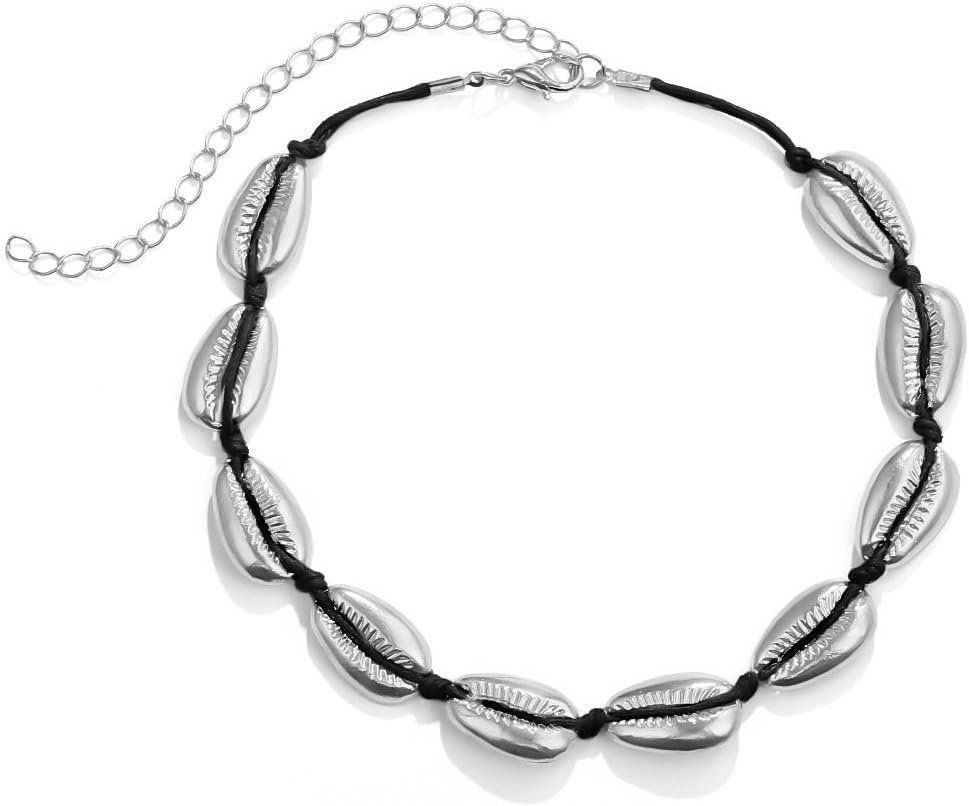 MingJun Women Bohemia Shell String Necklaces Conch Chain Necklace Shell Shaped Necklace Made of Metal