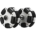 DJCRAWLER 58mm Omni Rack Easy Wheels (S1 level) for Brompton Folding Bike & Electric Bicycle, 10KG Load Omni-direction Roller Replacement Accessories with Bearing [M6*45MM/60MM Screws] (white)