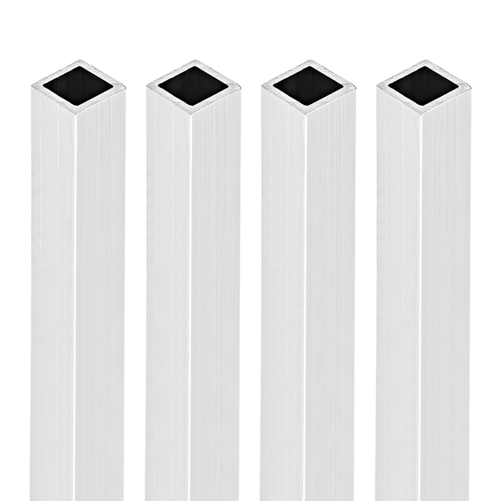 DTGN 8mmx8mmx1mmx200mm (Width x Wall Thickness x Length) Square Tube - 4Pack - Good for Industrial Housing Construction - 6063 Aluminum Square Tubing