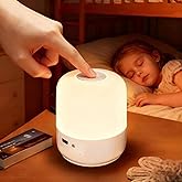 Jaypurling Portable Baby Night Light, 3 Colors Egg Light for Nursery, Mini Bedside Table Lamp for Adults, Touch Control &amp; Eye Caring &amp; Rechargeable Dimmable LED Lamp for Nursing, Boy, Girl, Toddler