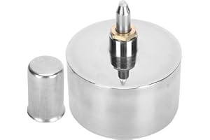 HAOX 400ml Alcohol Lamp, Stainless Steel Alcohol Lamp Burner, Thickened Explosion-Proof, Laboratory Chemistry Alcohol Burner Lamp, Dental Lab Lamp, Heating Lamp with Metal Cap, Heating Equipment