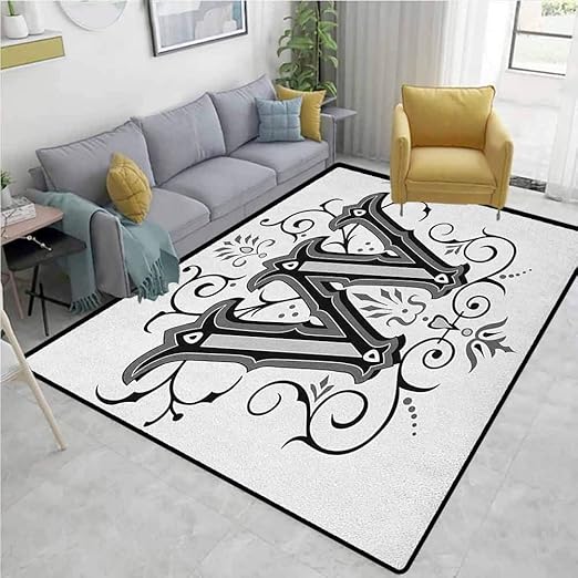 Amazon Com Yucouhome Letter W Fruit Extra Large Area Rug