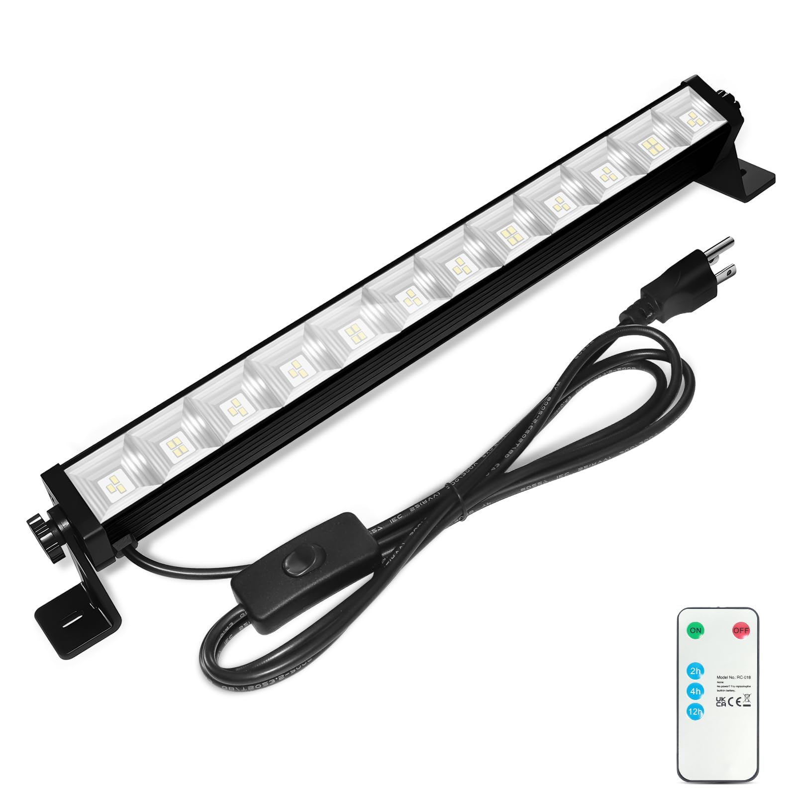Photo 1 of 1 Pack 24W LED Shop Lights with Remote,6000K 3600LM Daylight White Garage Light with 6.5FT Power Cord & Switch,Plug in LED Work Light for Garage, Workshop,Yard