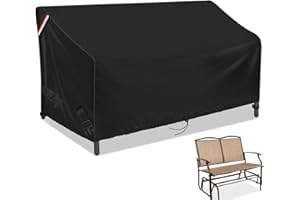 Loenel Outdoor Swing Glider Chair Cover for 2-Person Patio Swing Glider Steel Bench Loveseat Rocker, Waterproof Furniture Saf