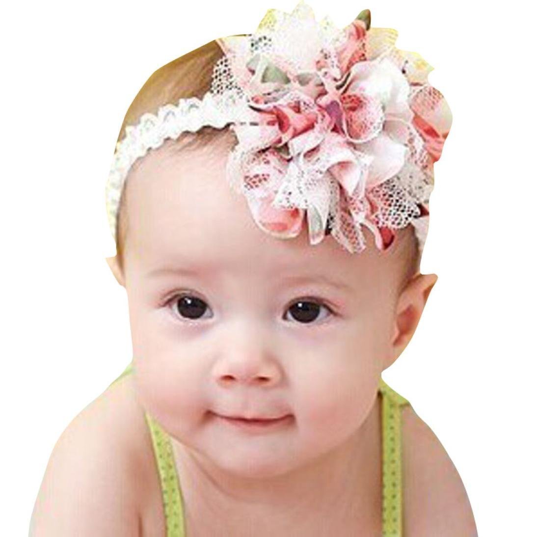 Tonsee New Baby Flower Headband Girl Lace Infant Hair Weave Baby