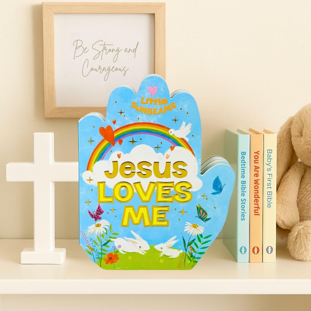 Jesus Loves Me Praying Hands Board Book - Gift for Easter, Christmas, Communions, Birthdays, and more! (Little Sunbeams)