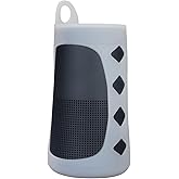 Shockproof Travel Case for Bose SoundLink Revolve Speakers - Silicone Cover & Portable Pouch, Compact Protective Sleeve for Bluetooth Speakers (Fits Series I & II) (White)