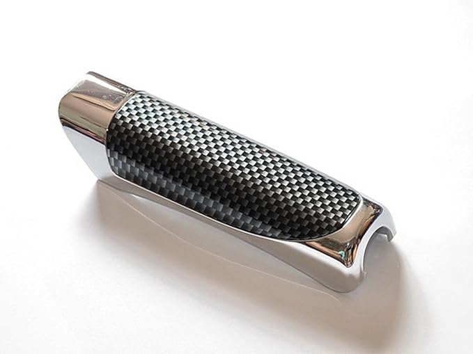 Hand Emergency Brake Handle Cover Carbon Fiber Chrome Car