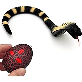 Tipmant Realistic Remote Control Snake RC Cobra Animal Toy Crawling Electric Electronic Battery Powered Honored for Kids Cat Halloween Christmas Prank Toys Birthday Gifts (Grey)