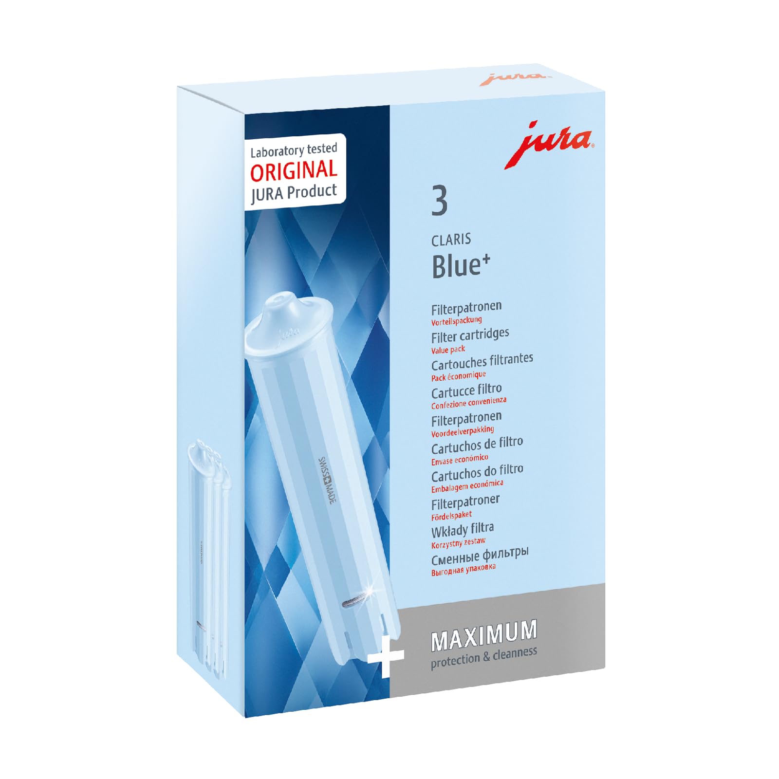 JURA Blue 24231 Claris Filter Cartridge Set of 3