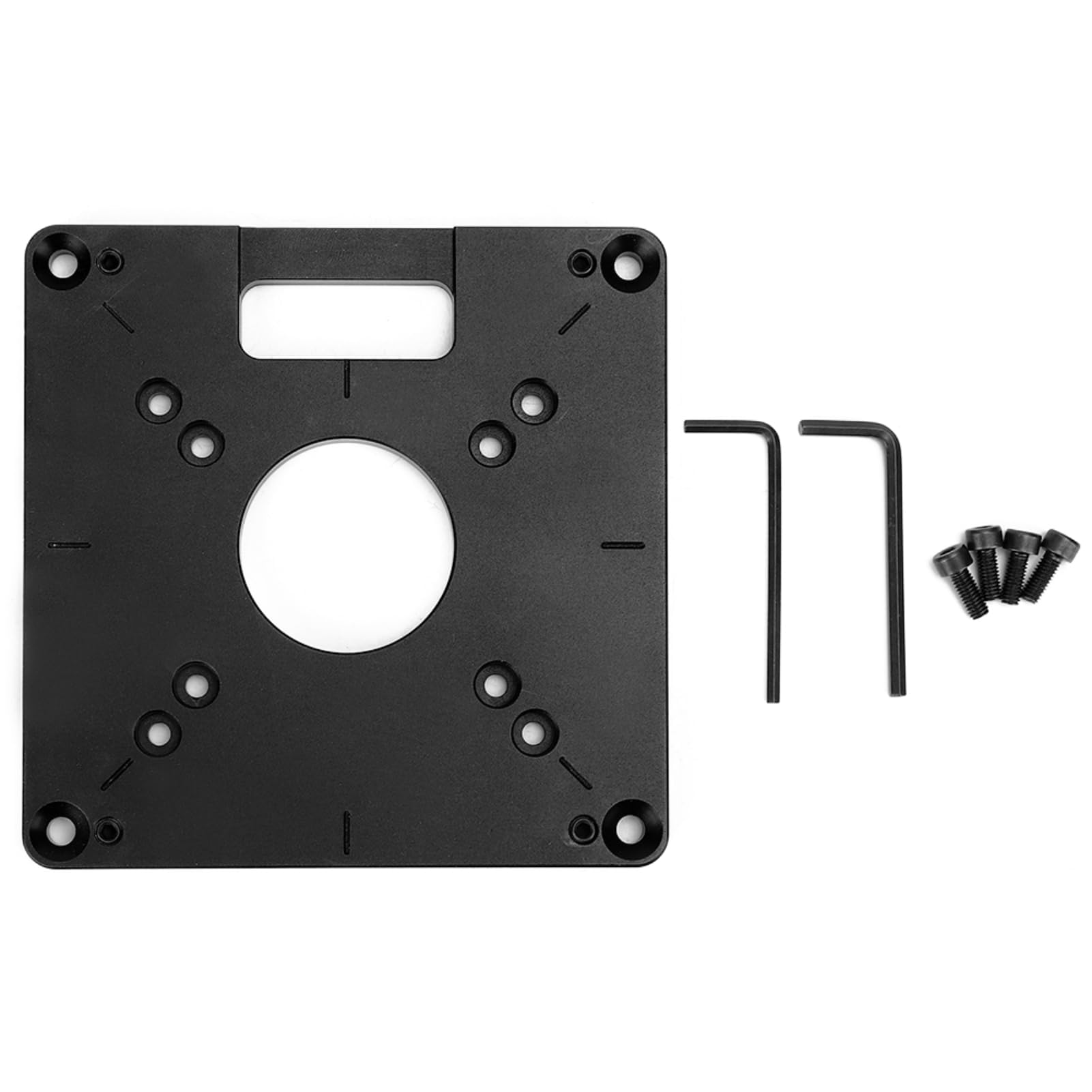 Fafeicy Router Base Plate, Aluminum Alloy, High Durability, Fine Matte Texture, Suitable for Dongcheng / AOBEN / KEN / BODA / WORX Trimming Machines