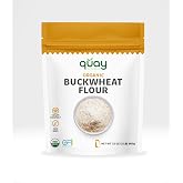 Quay Naturals Organic Buckwheat Flour, 2lbs | Gluten-Free, Non-GMO, Vegan | USA Grown, Stone-Ground | Rich Nutty Flavor | Buckwheat Groats