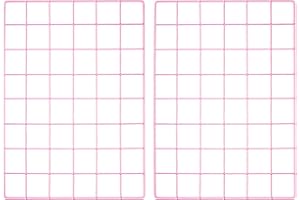 YOKIVE 2Pcs Iron Wire Grid Panel, Decorative Panels Board | Photo Pictures Display Holders Hanging Frame for Home Office (Pink, 16"x12")