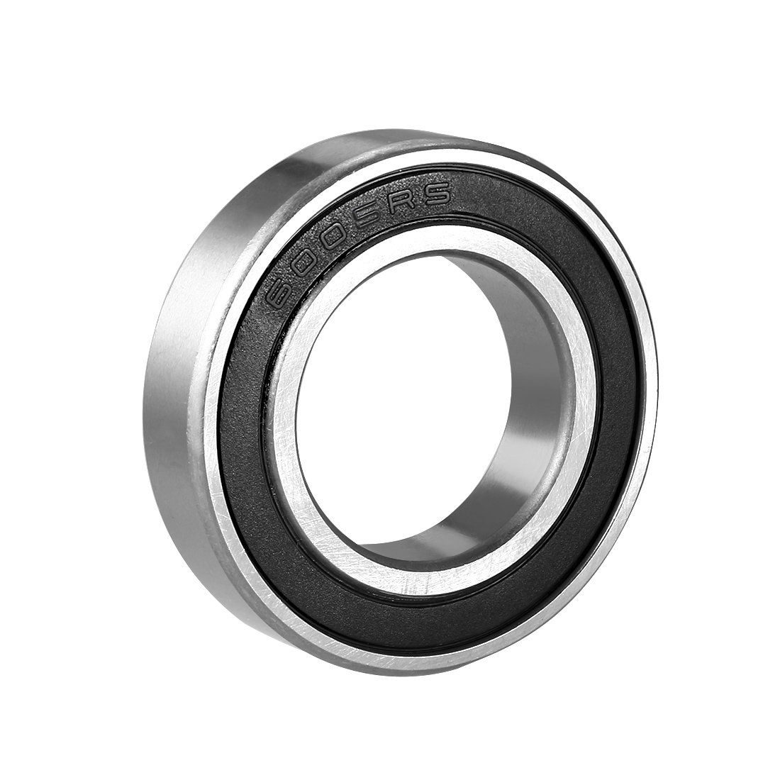 sourcing map 6005RS Deep Groove Ball Bearing Single Sealed 160105, 25mm x 47mm x 12mm Chromium Steel Bearings (Pack of 1)