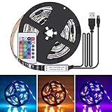 Boomile LED TV Backlight Strip Bias Lighting, 6.56Ft/2M 60Leds Flexible 5050 RGB USB LED Light Strip, TV Background Lighting Kit with Remote Control for HDTV, Flat Screen TV Desktop PC, Multi Color