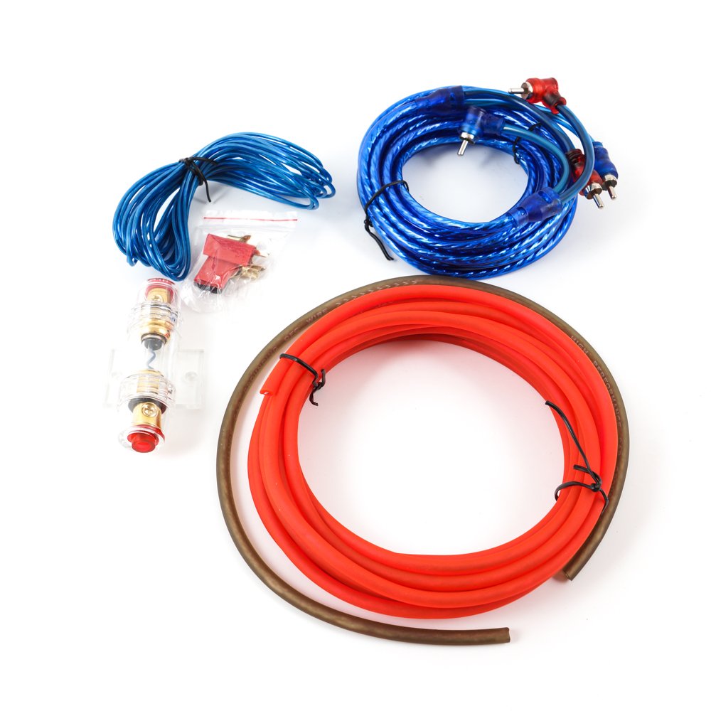 1500W Car Amplifier Wiring Car Audio Wire Subwoofer Speaker Installation Kit GA Power Cable 60 AMP Fuse Holder 5m Cable