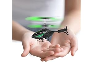 SREJNGL 2 Channel Induction Mini RC Helicopter with Lights Crash Resistant Remote Control Helicopter Plane Gesture Sensing Aircraft RC Plane Kids Charging Flying Toys for Boys Children's Gifts
