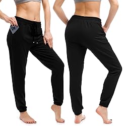 Walifrey Womens Joggers with Pockets, Drawstring