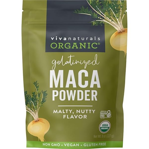 VIVA NATURALS ORGANIC MACA POWDER, GELATINIZED, 8 OZ...