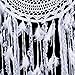 Caught Dreams Boho Dream Catcher ~ Extra Large Handmade Traditional Shape with White Cotton Crochet and Silver Wool Elements!