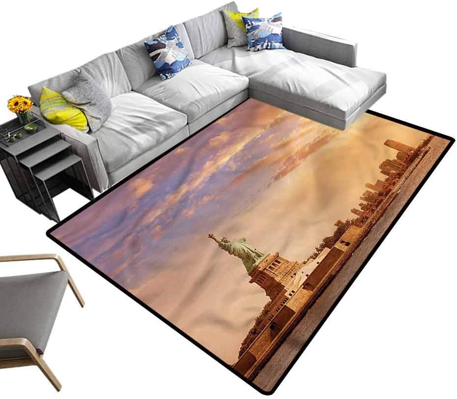 Sculptures, Area Rug Statue of Liberty USA Anti-Static Area RugsRug for Baby Nursery Decor, 5'x 7'
