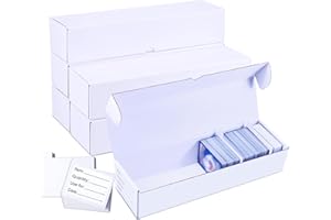 BENTOWARD 6-Pack Trading Storage Box, 1000 Count Bulk Storage with dividers & labels,14.4 INCH Horizontal Storage Box