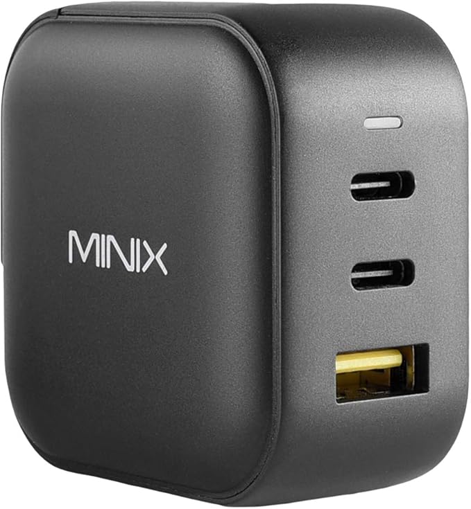Minix 66w Turbo 3 Port Gan Wall Charger 2 X Usb C Fast Charging Adapter 1