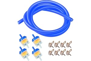 HOOUP Dirt Bike Gas Fuel Line Hose Fuel Filter for 50cc 110cc 125cc TaoTao Coolster Apollo GY6 Motorcycle Pit Bike Motocross Pocket Bike Chinese Atv Four Wheeler Moped Scooter Quad Go Kart Parts Blue