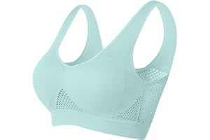 GENERIC Womens Breathable Cool Air Bras No Underwire Lift Up Bralettes High Support Sports Bra Comfortable Mesh Wireless Bra