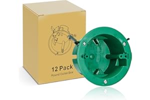 CycevSun Round Electrical Old Work Ceiling Box, PVC, UL Listed, 12 Pack