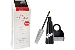CLOSE OUT SALE ColorMark PRO Dark Brown Liquid Gray Root Touch Up Wand Applicator, Real Hair Color