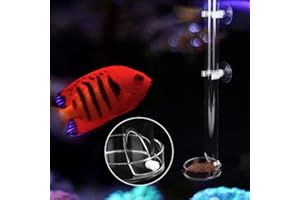 TNFEEON Acrylic Shrimp Feeder Tube, Ornamental Aquarium Feeding Tube Fish Food Container Set with Sucker Hook Fish Tank Aessories(40cm)