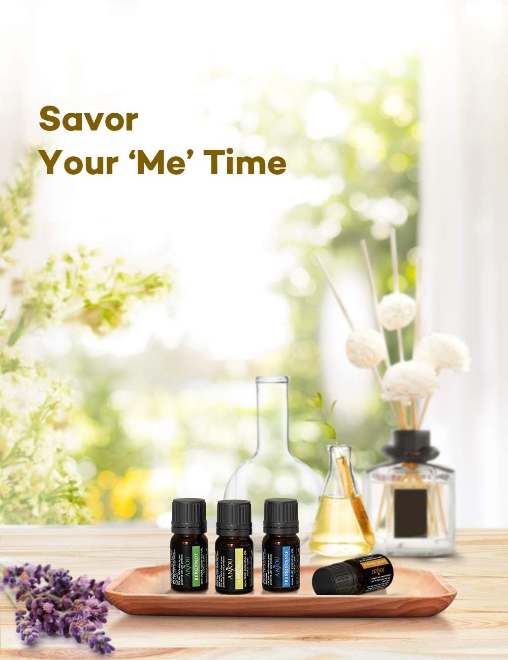Essential Oils - Anjou Top 18 Aromatherapy Oils Premium Fragrance Oil Organic Pure for Diffuser Yoga Massage & DIY Personal Care,Foundation Set 5ml/Bottle: Health & Personal Care