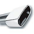 BORLA 20244 Exhaust Tip 2.5" Inlet - 6.69" x 3" Single Rectangle Rolled-Edge Angle-Cut Outlet - 5.63" Long Exhaust Tip. Weld On Mounting Method.