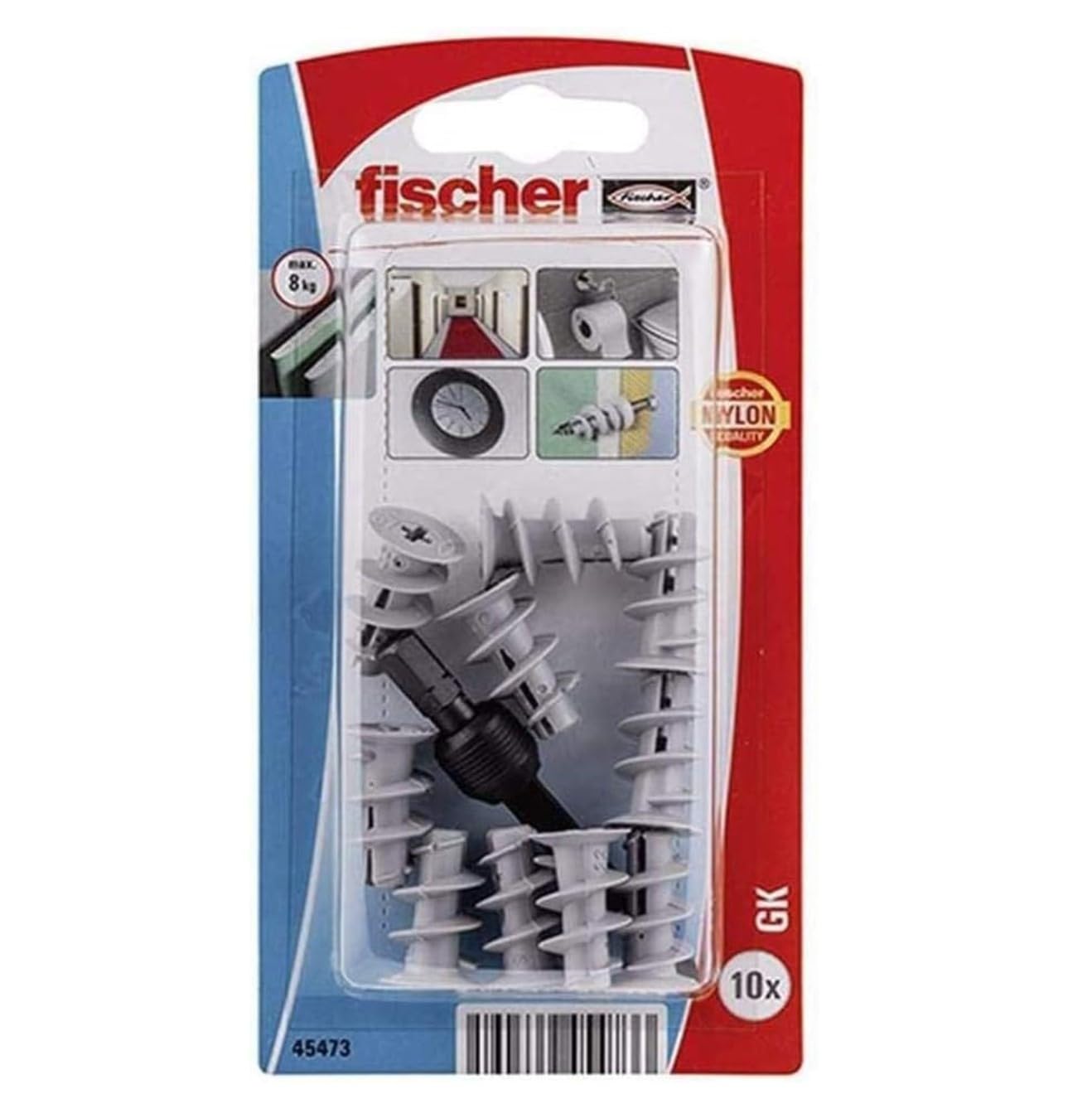 fischer - PLADUR Plasterboard Compatible Plugs Self-Drilling, 10 Units