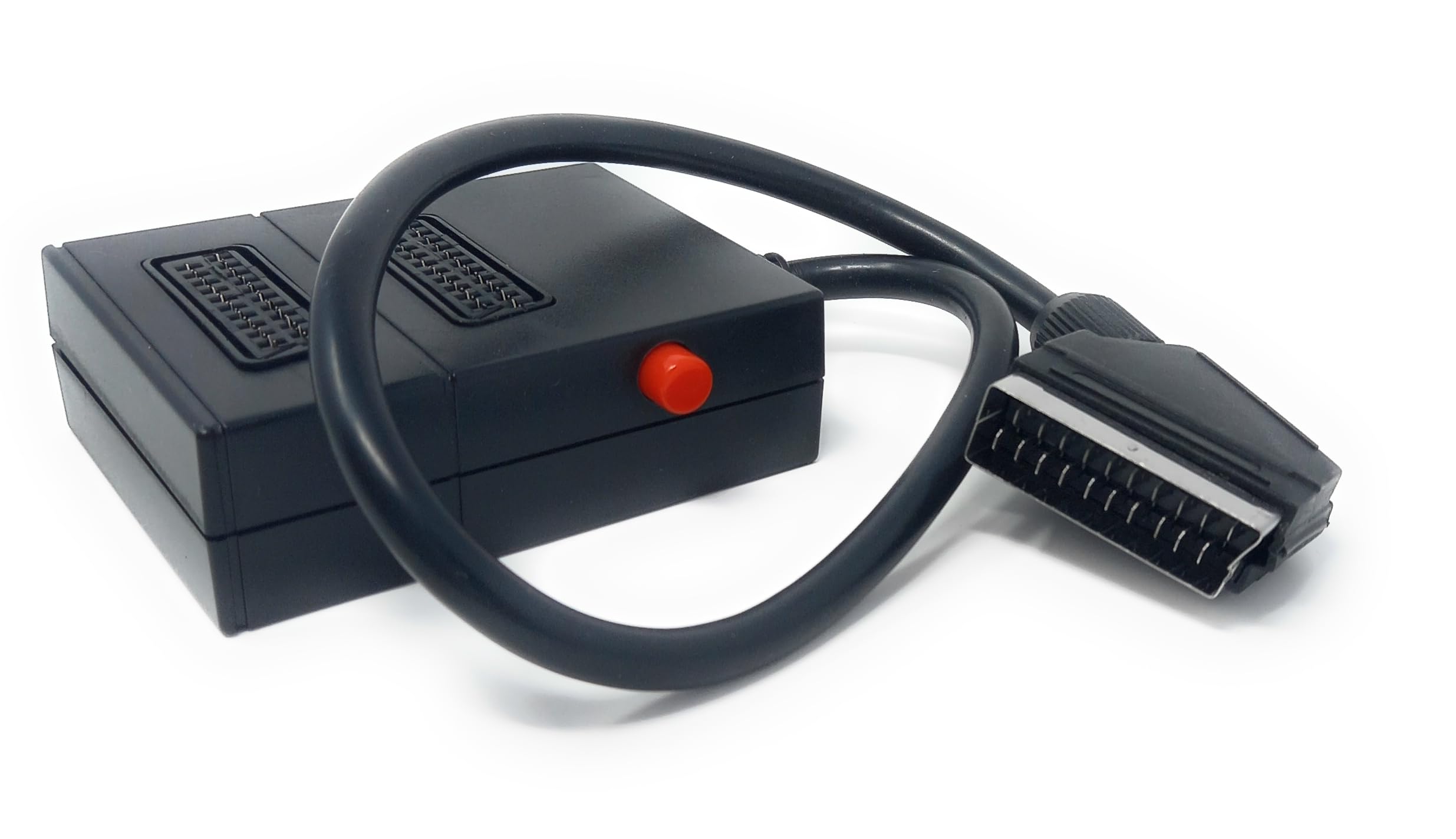 DRUT 2 WAY Switchable SCART Adapter 1 Input 2 Output Selector Switch TV, DVD Splitter Box