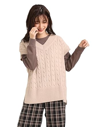 上ベスト ニット レディース 人気のファッション画像