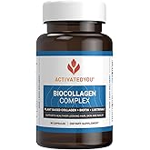 ActivatedYou BioCollagen Complex Plant-Based Collagen for Women & Men - Designed to Promote Skin Firmness, Muscle Strength & Hair Volume, 2 Daily Capsules Supports Youthful Appearance & Joint Mobility