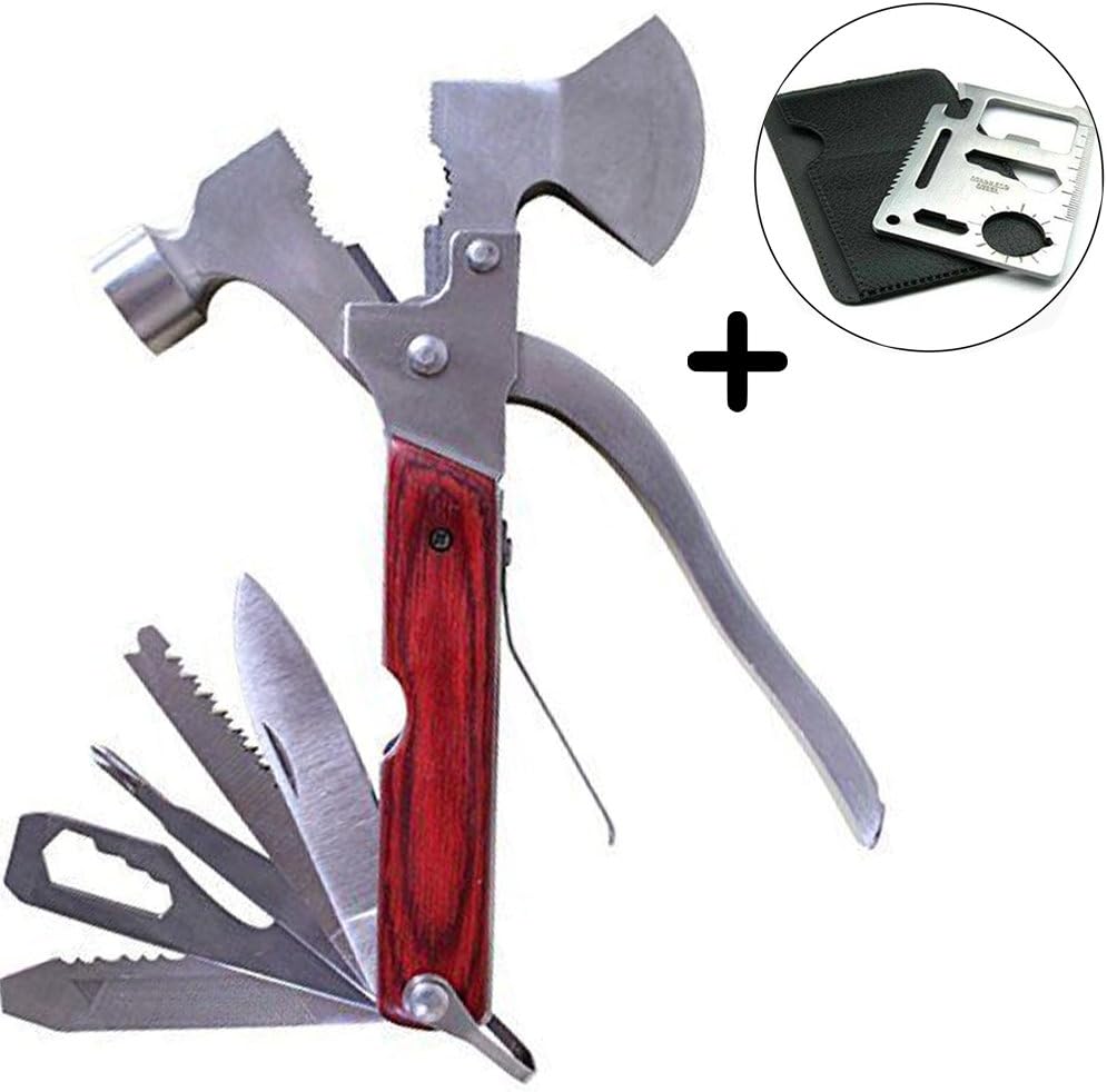 Multi-Tool Multifunction Foldable Portable Combination Tool Clamp with Free 11 in 1 Multifunctional Credit Card Tool