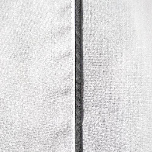 AB Lifestyles Camper/RV Sheet set with trim from Traveler Collection (White w/Charcoal Trim, Short Queen 60x75)