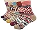 Women's Lady's 5 Pack Multicolor Winter Warm Socks